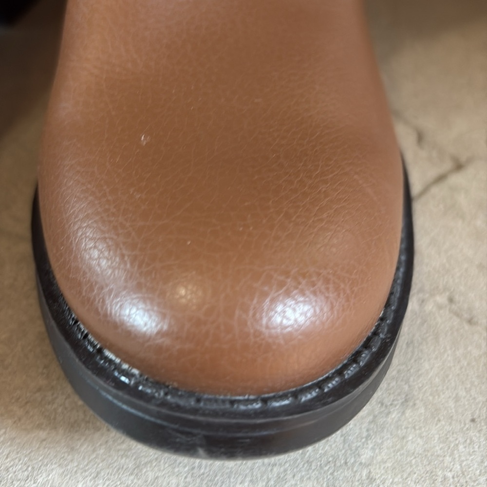 Etienne Aigner Brown Leather & Suede Knee-High Heeled Boots - Picture 4 of 15